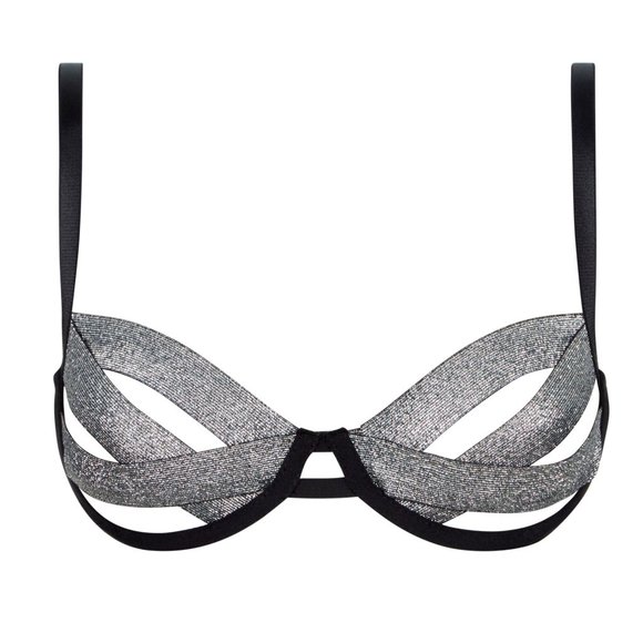 NWOT Bluebella Emilia Bra - 32 D Silver - Picture 1 of 8